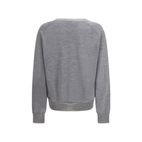 Ami Paris Gray Merino Wool Cardigan