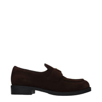 Prada Brown Leather Slip-On Loafers
