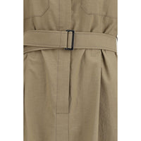 Brunello Cucinelli Beige Cotton Casual Dress