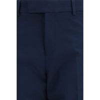 Ferragamo Blue Cotton Chino Pants