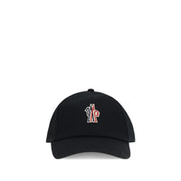 Moncler Grenoble Black Cotton Cap (Baseball Hat)