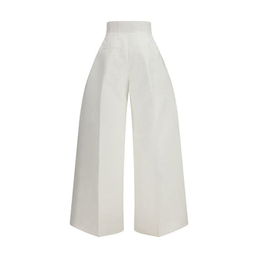 Jacquemus White Cotton Cropped Pants