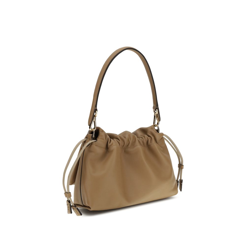 Fendi Beige Calf Leather Bos Taurus Shoulder Bag