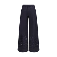 Forte_Forte Blue Cotton Casual Pants