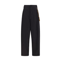 Darkpark Black Cotton Casual Pants