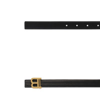 Balmain Black Leather Regular Belt
