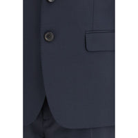 Dsquared² Blue Fleece Wool Two-Piece Suit
