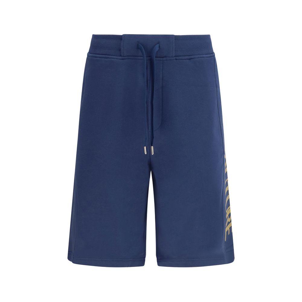 Versace Jeans Blue Cotton Bermuda Shorts
