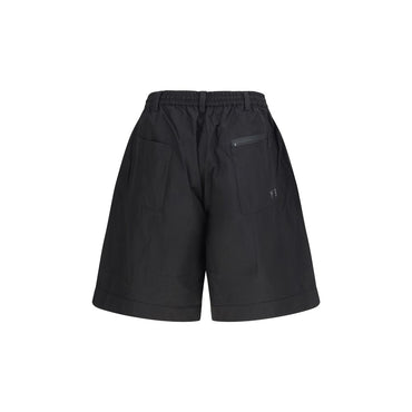Y-3 Black Cotton Bermuda Shorts