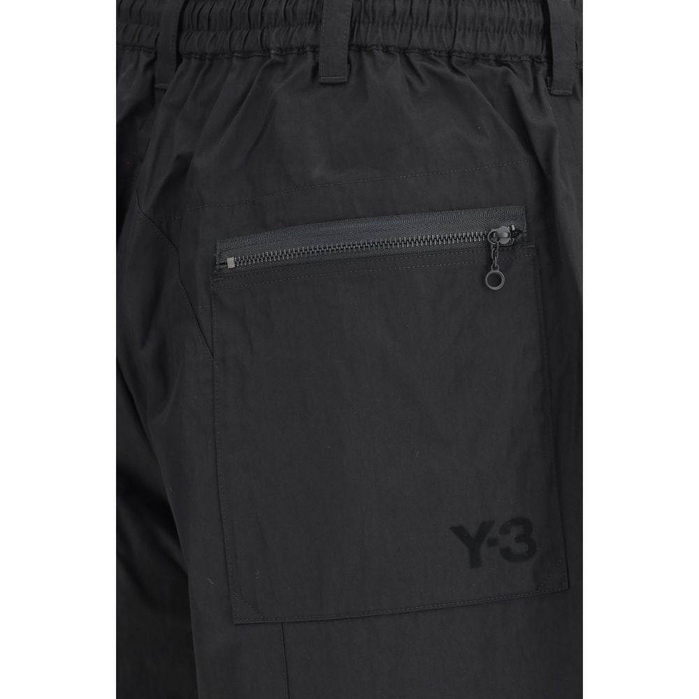 Y-3 Black Cotton Bermuda Shorts