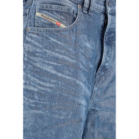 Diesel Blue Cotton Relaxed Fit Jeans