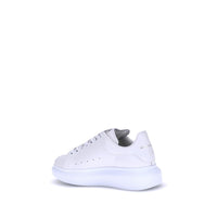 Alexander McQueen White Calf Leather Bos Taurus Platform Sneakers