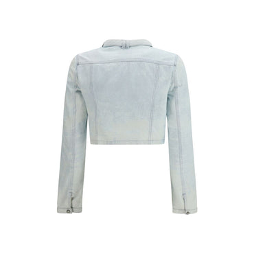 Diesel Blue Cotton Biker Jacket