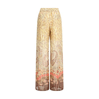 Valentino Multicolor Silk Casual Pants