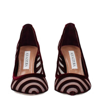 Aquazzura Transparent Velvet Mid Heel Pumps