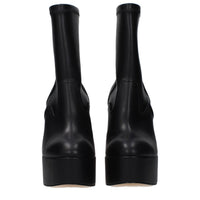 Casadei Black Leather Ankle Boots