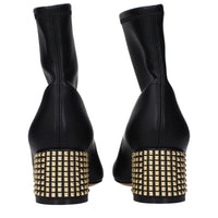 Casadei Black Leather Ankle Boots