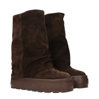 Casadei Brown Leather Ankle Boots
