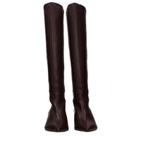 Stuart Weitzman Red Leather High Heel Boots