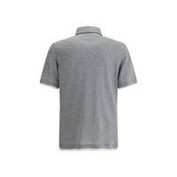 Brunello Cucinelli Gray Cotton Polo Shirt