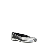 Maison Margiela Silver Calf Leather Bos Taurus Ballet Flats