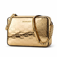 Michael Kors Gold Canvas Shoulder Bag