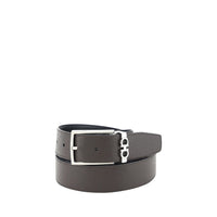 Ferragamo Black Calf Leather Bos Taurus Regular Belt