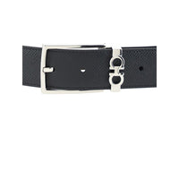 Ferragamo Black Calf Leather Bos Taurus Regular Belt