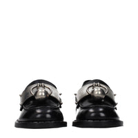 Prada Black Leather Slip-On Loafers