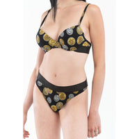 Moschino Black Cotton Pantie