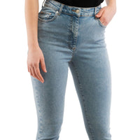 Moschino Multicolor Cotton Skinny Jeans