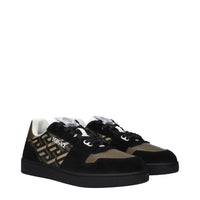 Versace Green Fabric Low Top Sneakers