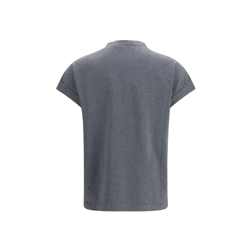 Brunello Cucinelli Gray Cotton T-Shirt