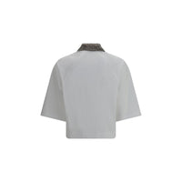 Brunello Cucinelli White Cotton Polo Shirt