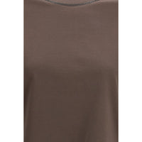 Brunello Cucinelli Brown Cotton T-Shirt