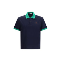 Versace Blue Cotton Polo Shirt