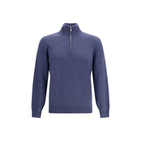 Brunello Cucinelli Blue Cashmere Sweater