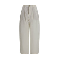 Brunello Cucinelli Beige Silk Casual Pants