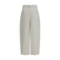 Brunello Cucinelli Beige Silk Casual Pants