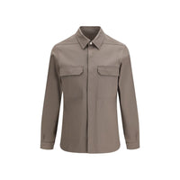 Rick Owens Brown Denim Shirt