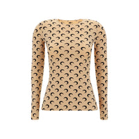 Marine Serre Beige Polyamide Top