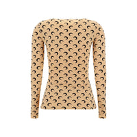 Marine Serre Beige Polyamide Top