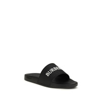 Burberry Black Rubber Slippers