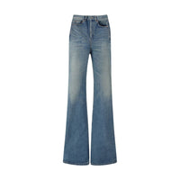 Saint Laurent Blue Cotton Flared Jeans