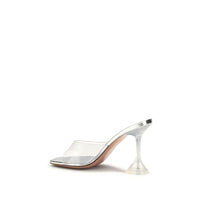 Amina Muaddi Silver Pvc Sandals