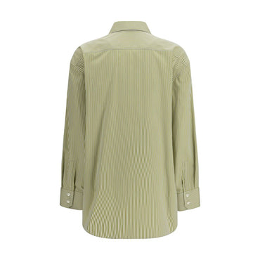 Saint Laurent Bicolor Cotton Pattern Shirt
