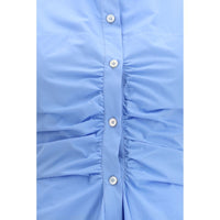 Alexander McQueen Blue Cotton Casual Dress