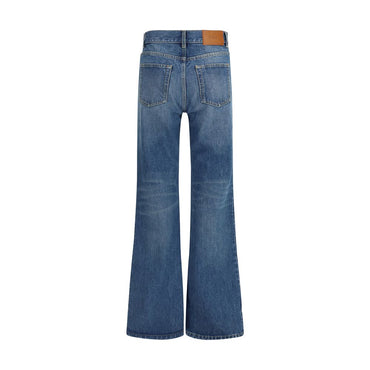 Chloé Blue Cotton Flared Jeans