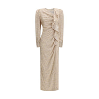 Alessandra Rich Beige Silk Casual Dress
