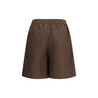 Gucci Brown Linen Bermuda Shorts